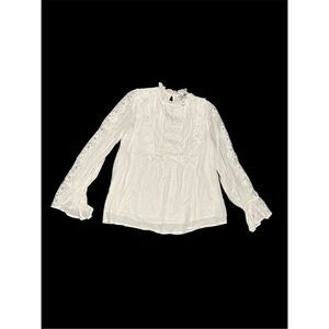 Sundance white lace boho romantic XS top blouse